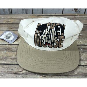 Vintage The Disney Store Mickey Mouse Block Letter Snapback Hat Cap Adjustable